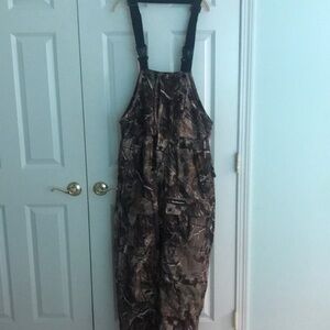 Bushmaster Green Brown Camo Camouflage Bib Overalls Hunting Insulated Size M